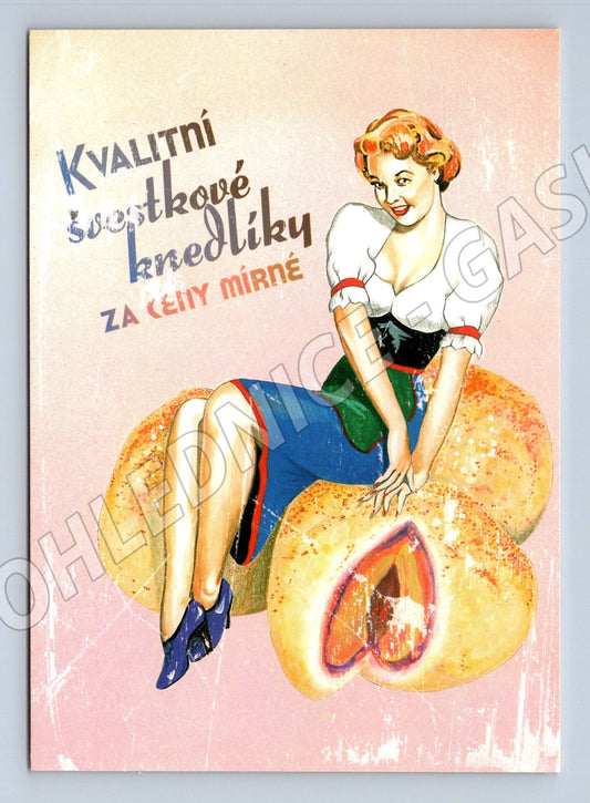 Pohlednice Švestkové knedlíky recept česká kuchyně KLASA (M19470)