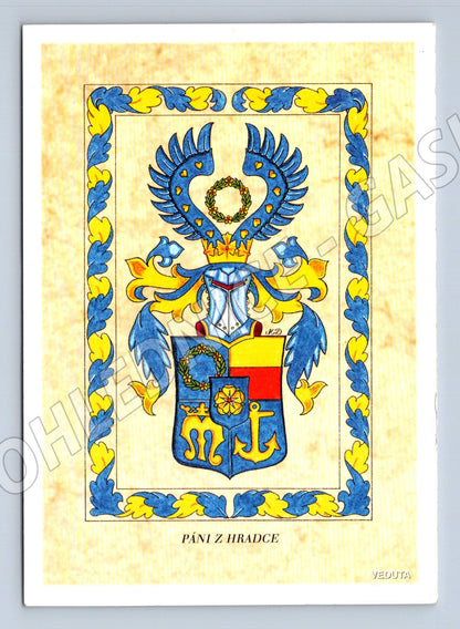 Pohlednice erb Páni z Hradce česká šlechta heraldika (M19471)