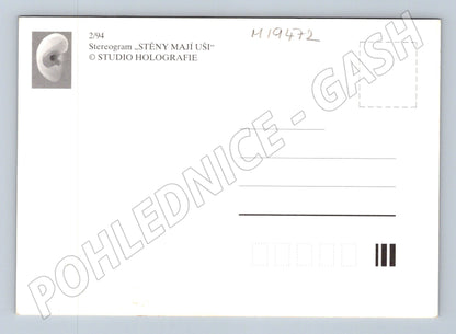 Pohlednice Stěny mají uši Stereogramová pohlednice Studio Hol (M19472)