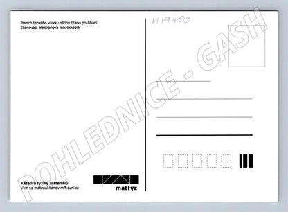 Pohlednice mikroskopický snímek povrchu slitiny titanu (M19480)