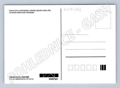 Pohlednice Vědecká ZnO tyčinky transmisní elektronová mikrosk (M19483)