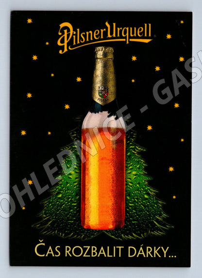 Pohlednice Pilsner Urquell Čas rozbalit dárky Boomerang Freec (M19485)