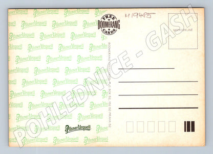Pohlednice Pilsner Urquell Čas rozbalit dárky Boomerang Freec (M19485)