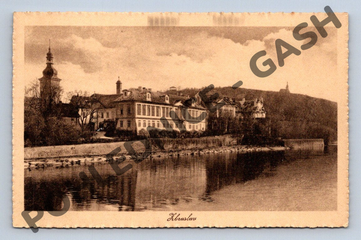 Postcard Monastery castle landscape (M1949)