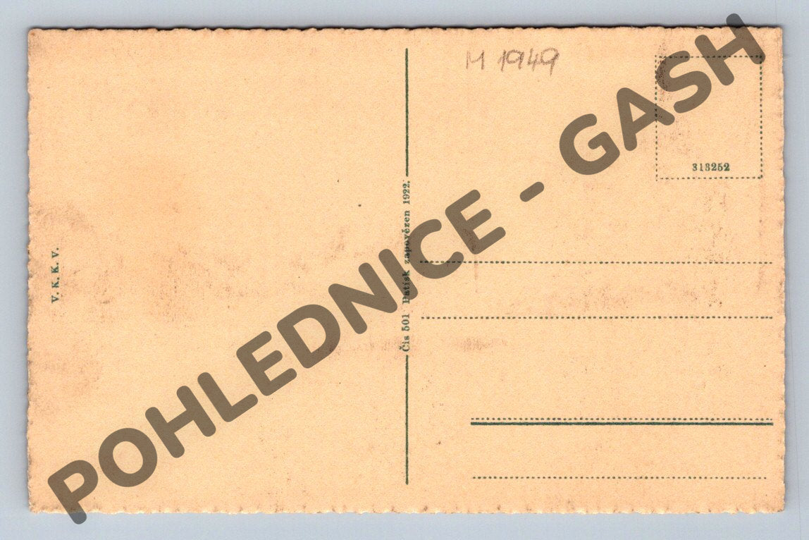 Postcard Monastery castle landscape (M1949)