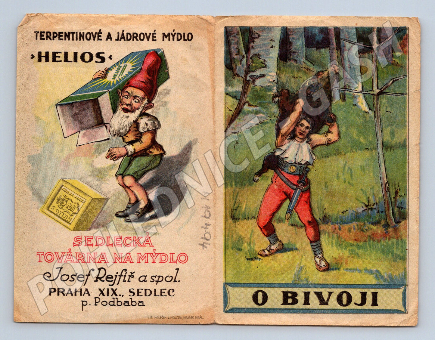 Pohlednice O Bivoji Sedlecká továrna na mýdlo české pověsti (M19494)