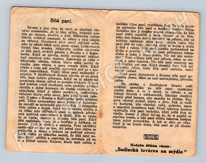 Pohlednice Bílá paní reklama na mýdlo Helios Sedlec ČR (M19495)