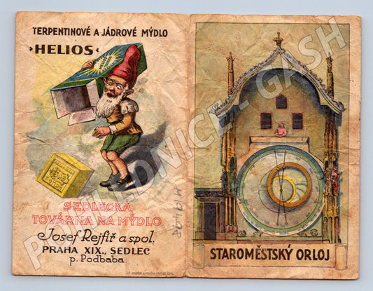 Pohlednice Staroměstský orloj Praha HELIOS začátek 20 stol (M19498)
