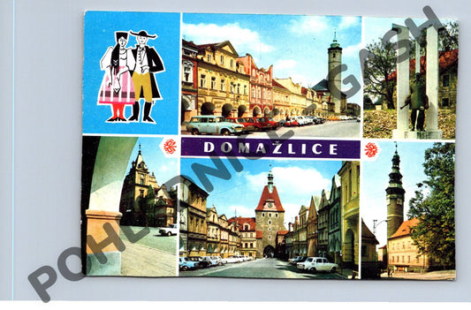 Pohlednice Domažlice skupina motivů Panorama Praha (M195)
