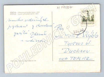 Pohlednice Opatija Istrie parník Jadran Jugoslávie 1971 (M19507)