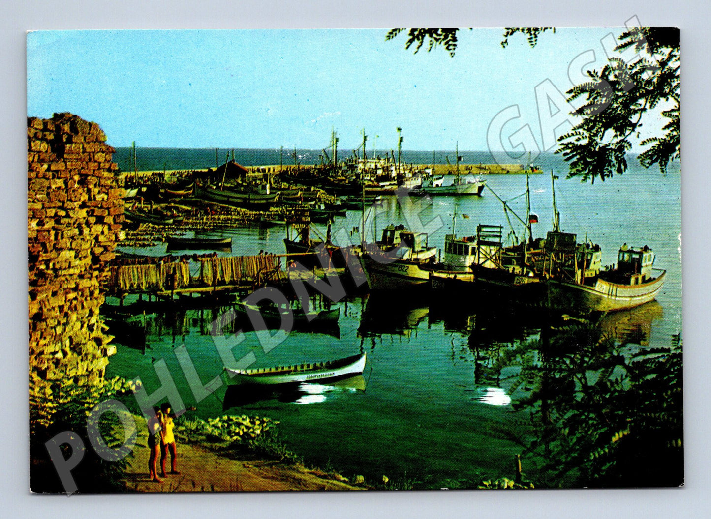 Pohlednice přístav Nesebar Bulharsko lodě pošta 1983 (M19519)
