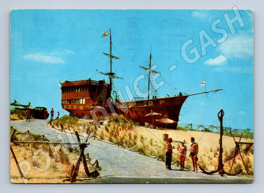 Pohlednice Bulharsko bar Fregata Slunečný břeh loď na pláži (M19520)