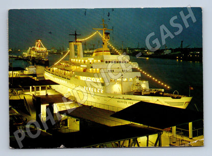 Pohlednice Wappen von Hamburg noční přístav (M19525)