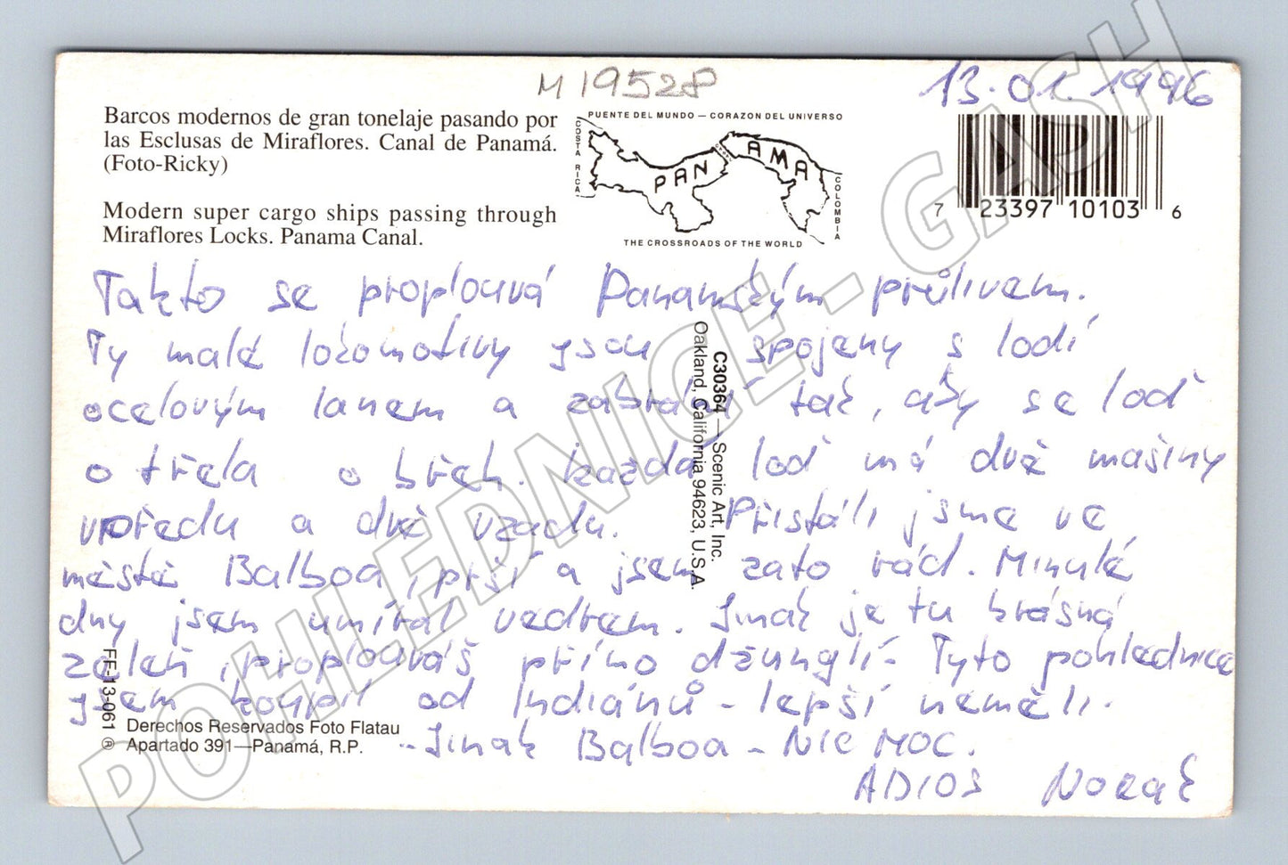 Pohlednice Panama proplouvání lodě zdymadly Miraflores Panams (M19528)