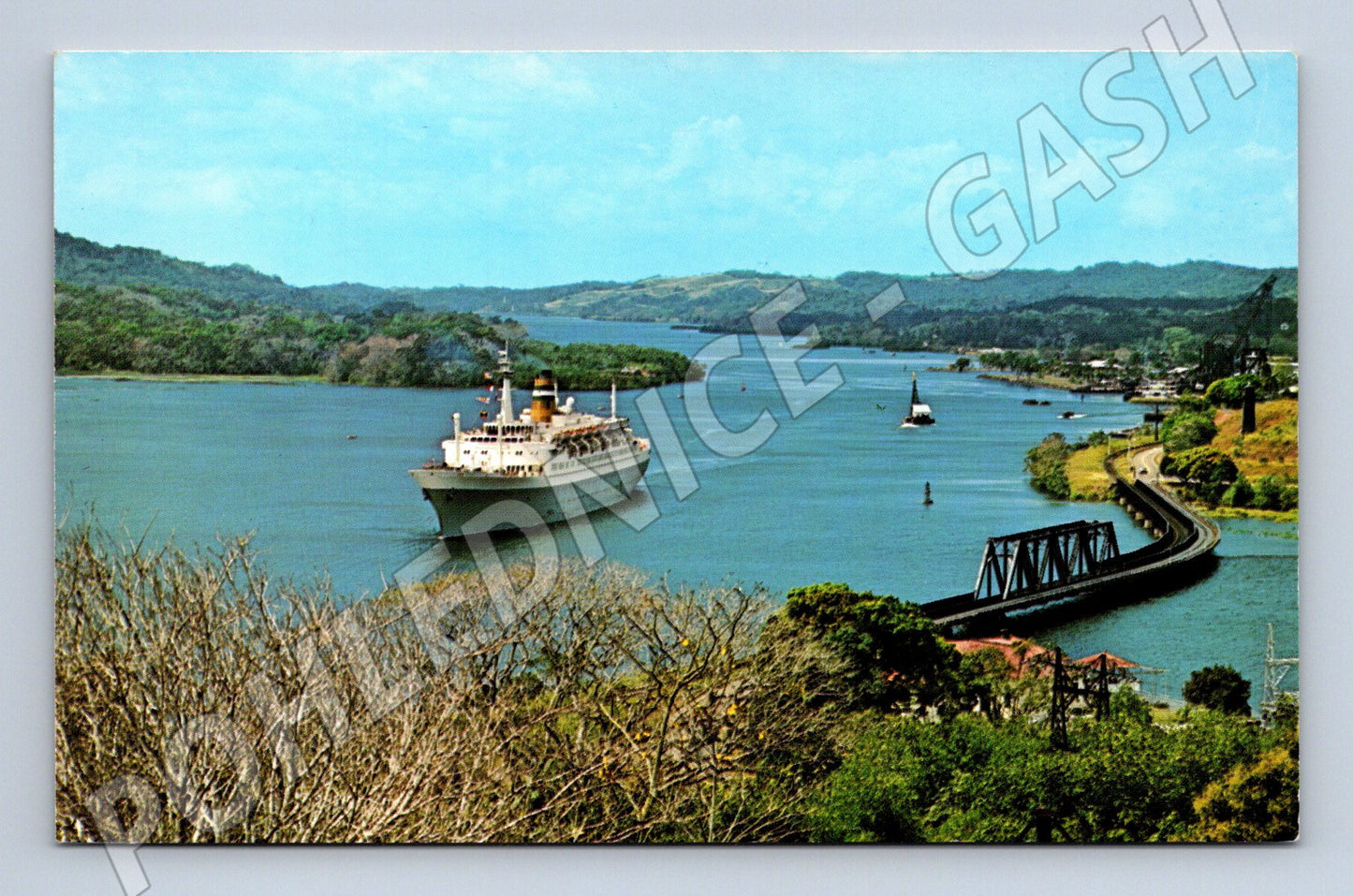 Pohlednice Panamský průplav loď v Gaillardově průplavu (M19532)