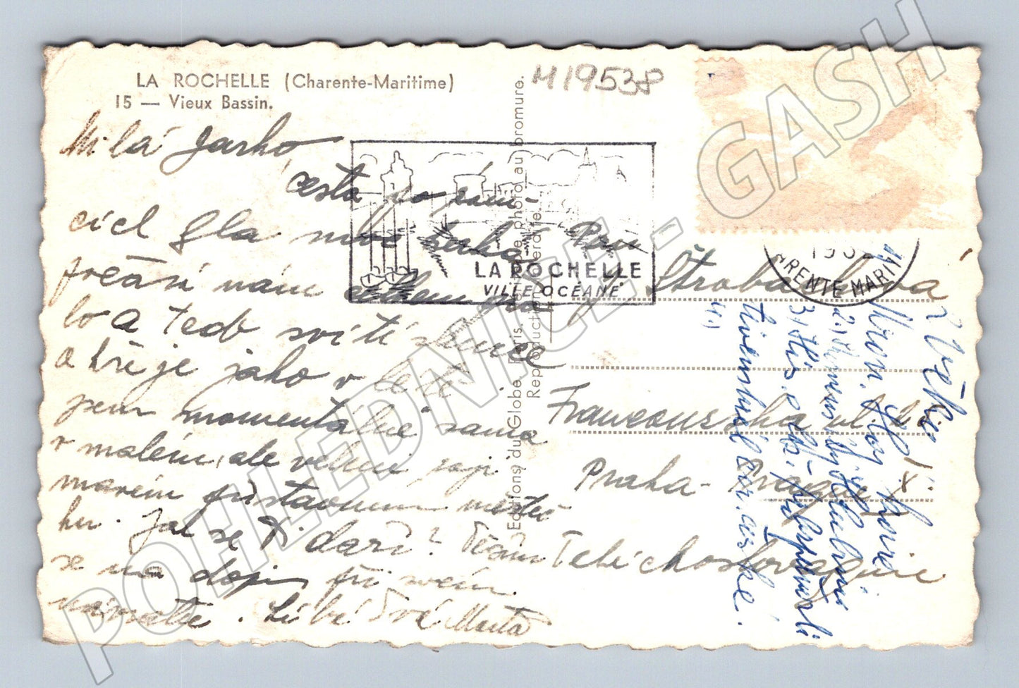 Pohlednice La Rochelle přístav plachetnice Francie (M19538)