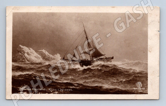Pohlednice loď v polárním moři Clóa i Ishavet Haaland (M19543)