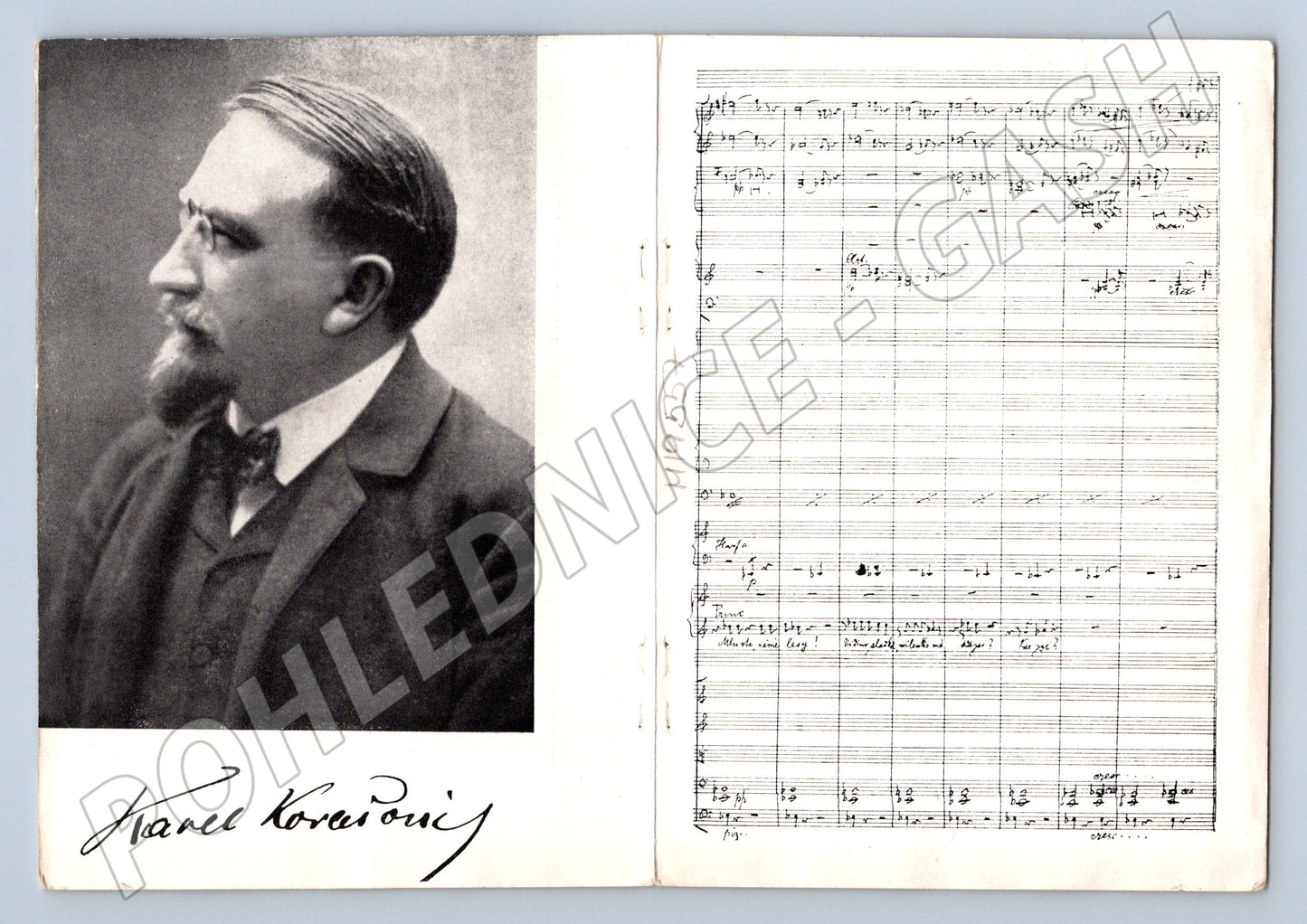 Pohlednice Antonín Dvořák Rusalka Národní divadlo Praha 1901 (M19557)