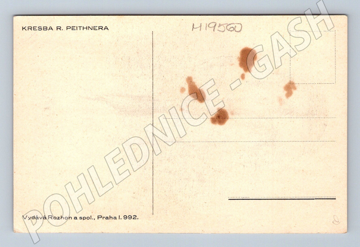 Pohlednice František Škroup portrét kresba R Peithner (M19560)