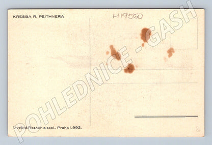 Pohlednice František Škroup portrét kresba R Peithner (M19560)