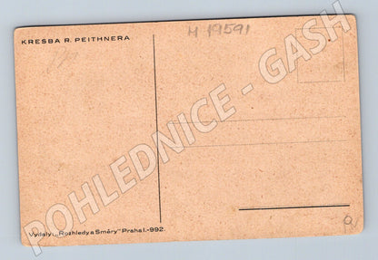 Pohlednice Jos Frankovský kresba R Peithnera (M19591)