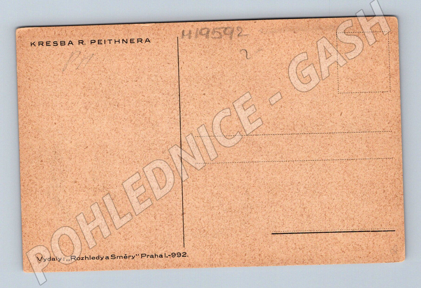 Pohlednice Hana Kvapilová portrét kresba R Peithnera 1892 (M19592)