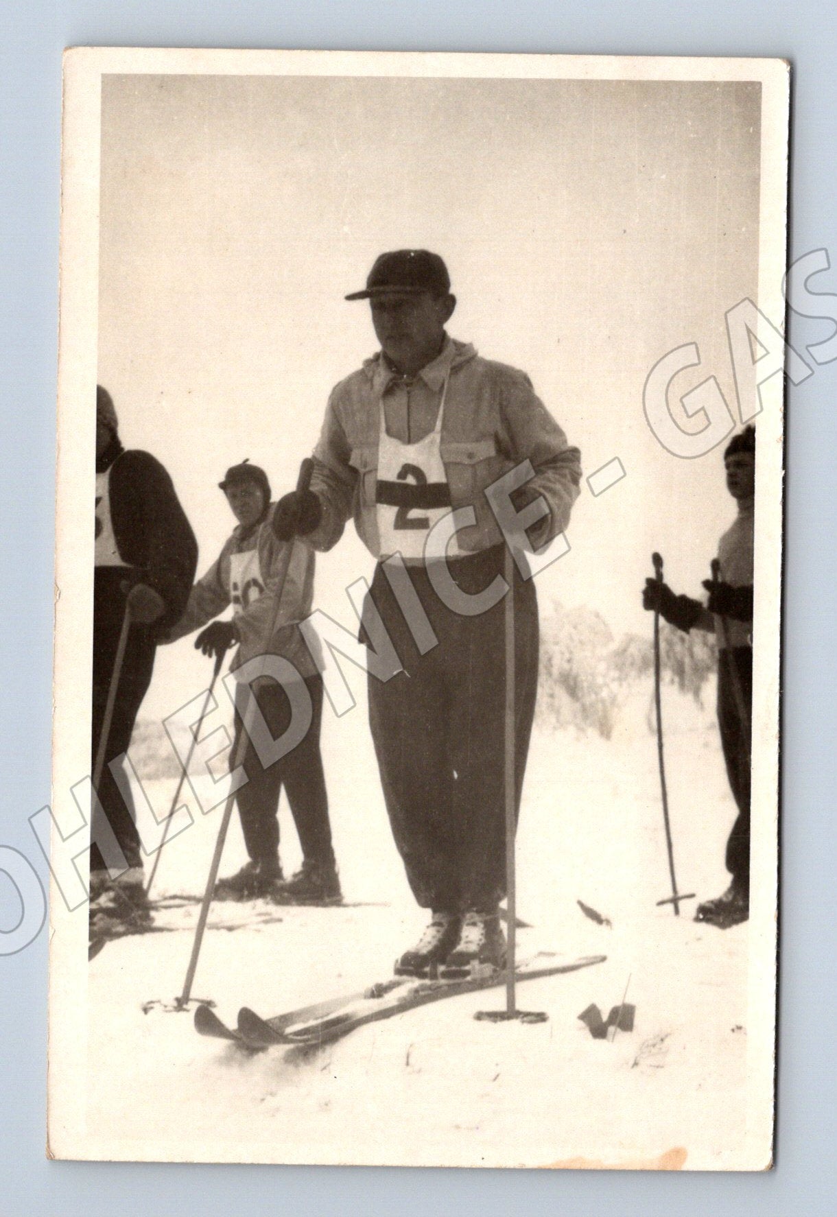 Pohlednice Starý lyžařský závod ČSR malý formát cca 1930s (M19599)