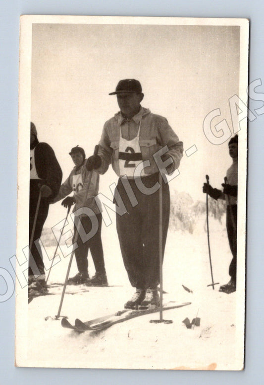 Pohlednice Starý lyžařský závod ČSR malý formát cca 1930s (M19599)