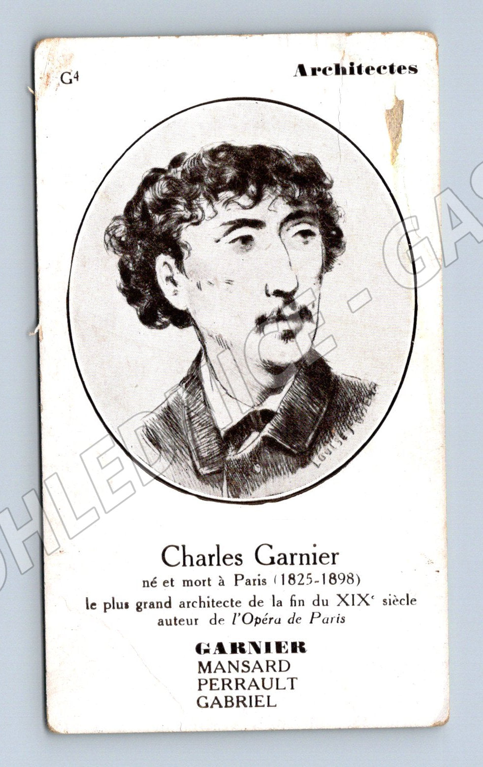 Pohlednice portrét Charles Garnier francouzský architekt (M19610)