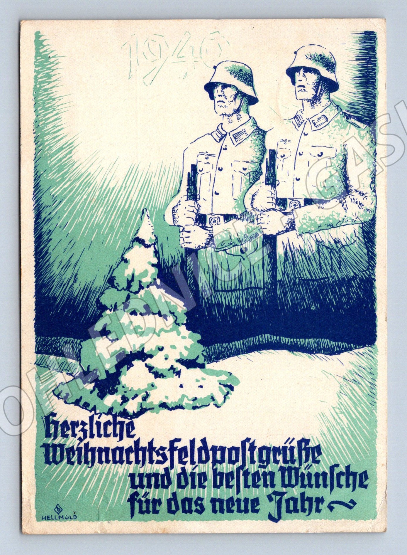 Pohlednice Válečná Feldpost němečtí vojáci vánoční motiv (M19619)