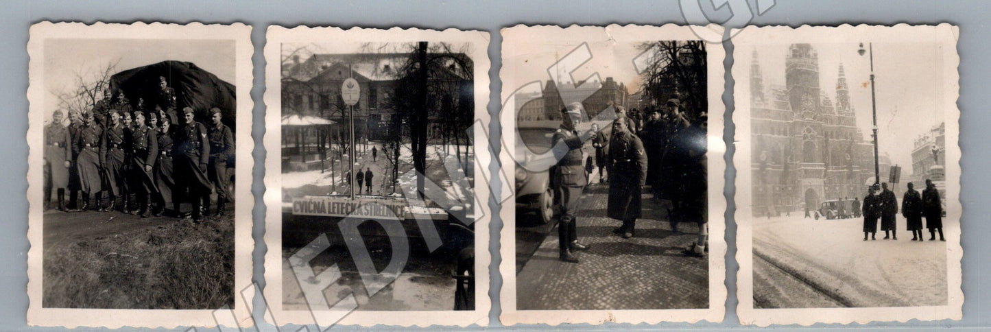 Pohlednice Sada dobových leteckých WWII vojáci cvičná střelni (M19628)