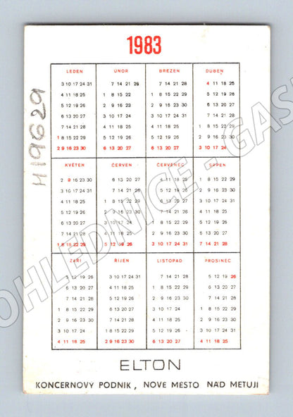 Kalendář Kalendářová ELTON s osobností 1983 (M19629)