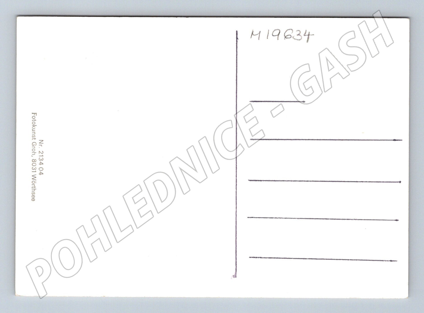 Pohlednice s německou básní Eduard Mörike mlhavá krajina (M19634)