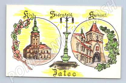 Pohlednice Žatec kreslená Klub sběratelů kuriozit nepoužitá (M19635)