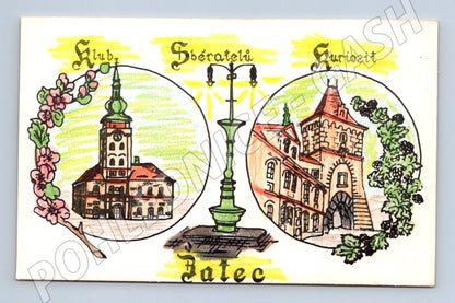 Pohlednice Žatec Klub sběratelů kuriozit kresba (M19636)