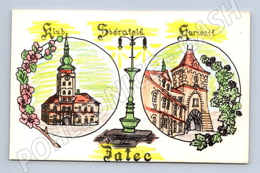 Pohlednice Žatec Klub sběratelů kuriozit kresba (M19636)
