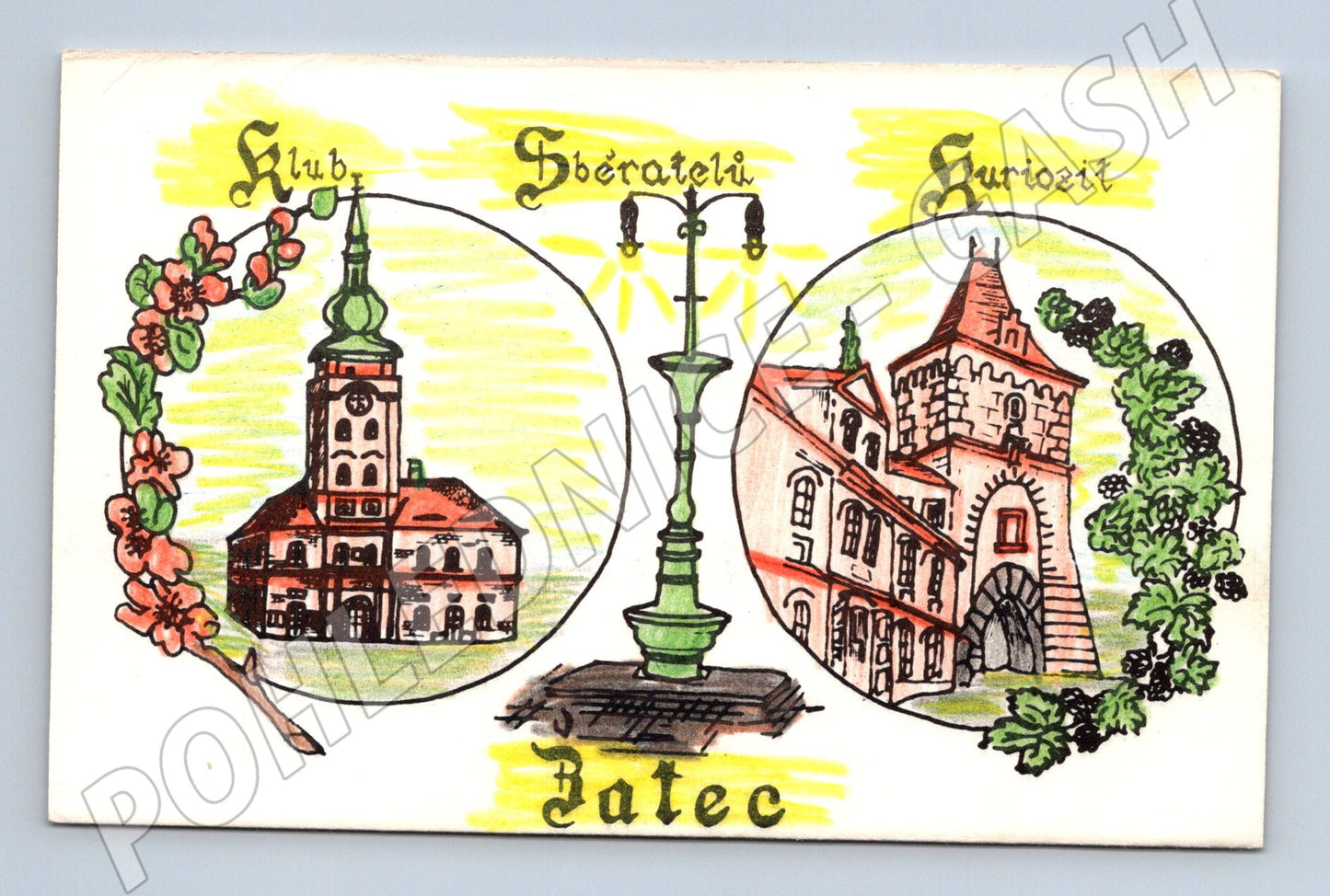 Pohlednice Žatec historické centrum Klub sběratelů kuriozit (M19638)