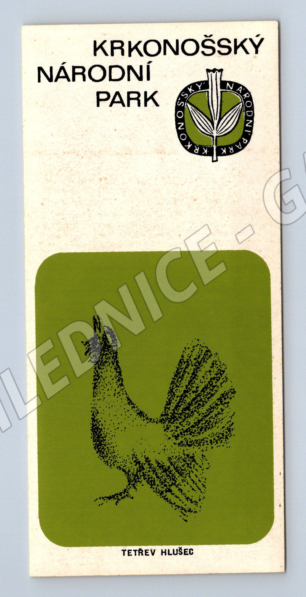 Samolepka Krkonošský národní park Tetřev hlušec (M19647)