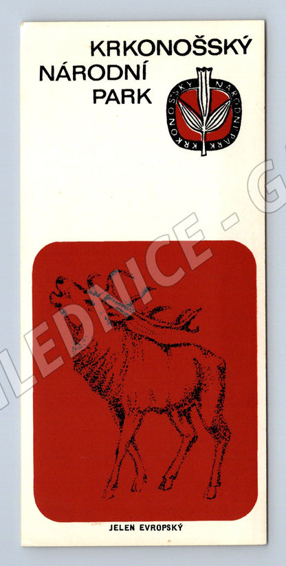 Samolepka Jelen evropský Krkonošský národní park (M19649)