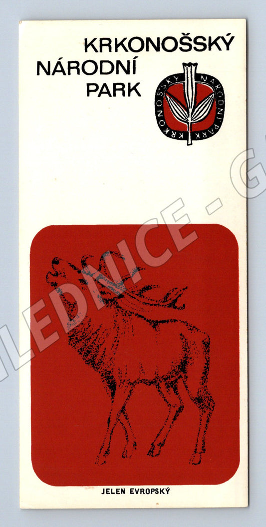 Samolepka Jelen evropský Krkonošský národní park (M19649)