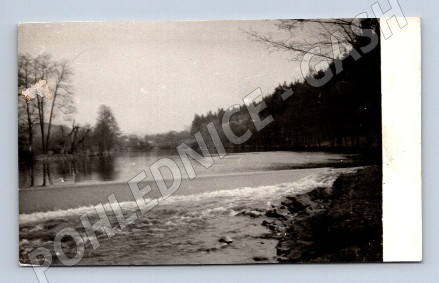 Pohlednice řeka jez krajina ČR do 1950 (M19650)