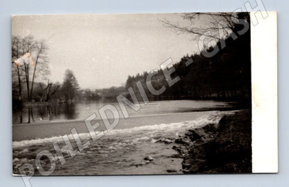 Pohlednice řeka jez krajina ČR do 1950 (M19650)