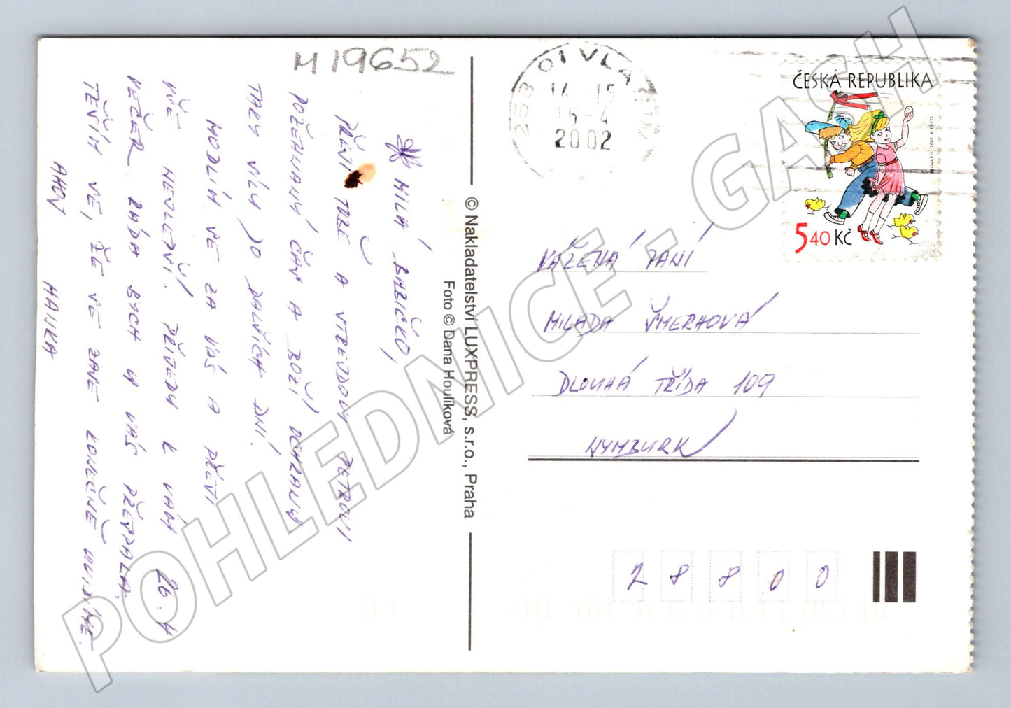 Pohlednice ČR duha les citát prošlá poštou 2002 (M19652)