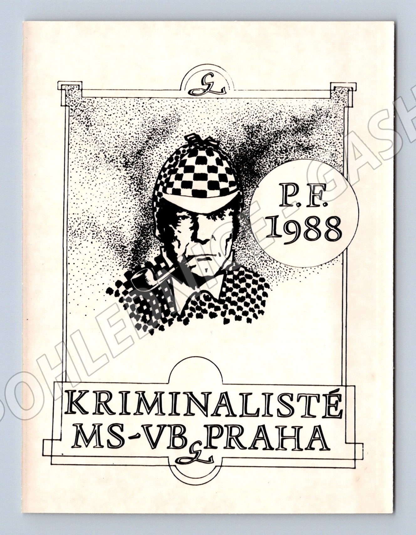 Pohlednice PF 1988 Kriminalisté MS-VB Praha detektivní motiv (M19657)