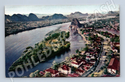 Pohlednice Letecký pohled na řeku a asijské město (M19659)