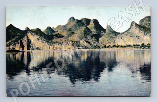 Pohlednice hory a jezero Jižní Střední Amerika (M19661)