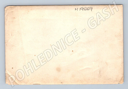 Pohlednice venkovská silnice a stromy čb fotografie (M19669)