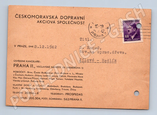 Pohlednice Českomoravská dopravní expedice zásilky Praha Dres (M19678)