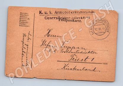 Pohlednice Feldpost Trieste Generalfeldpostdirektion Rakousko (M19680)