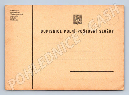 Pohlednice Dopisnice polní poštovní služby ČSR vojenská (M19685)